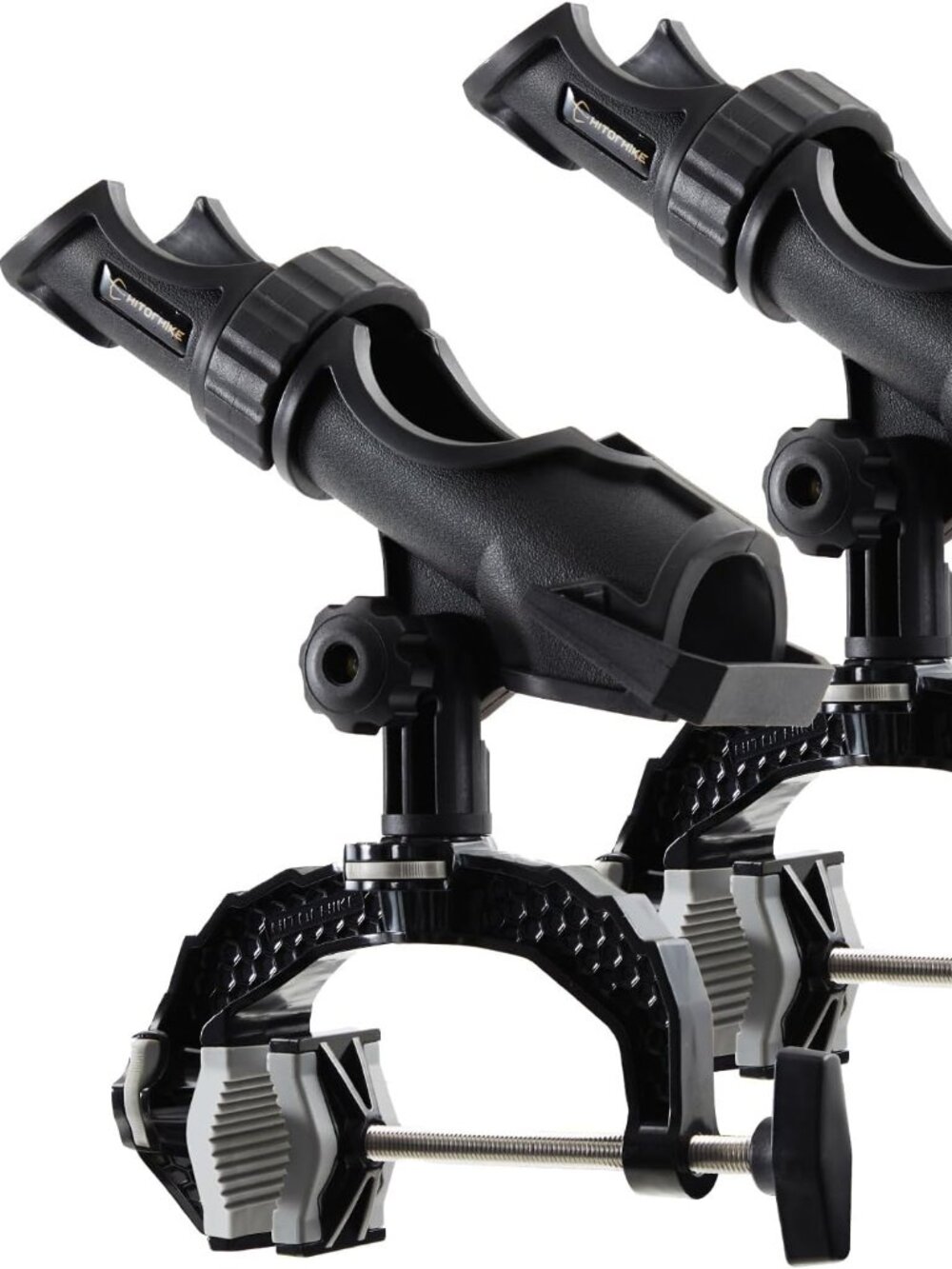 2 pack Fishing Rod Holder with Aluminum Alloy Base and One-Click Lock System